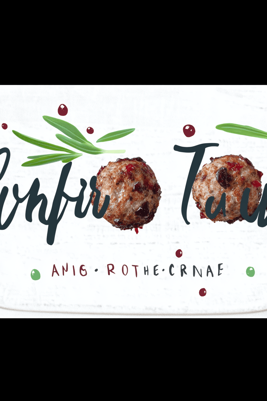 Cranberry Meatballs slice on plate showing perfect texture and swirl pattern