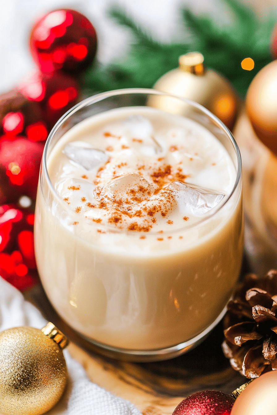 Eggnog White Russian slice on plate showing perfect texture and swirl pattern