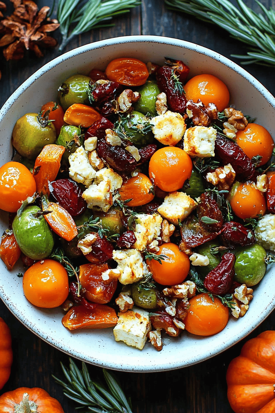 Fall Veggies Recipe ingredients organized and measured on kitchen counter