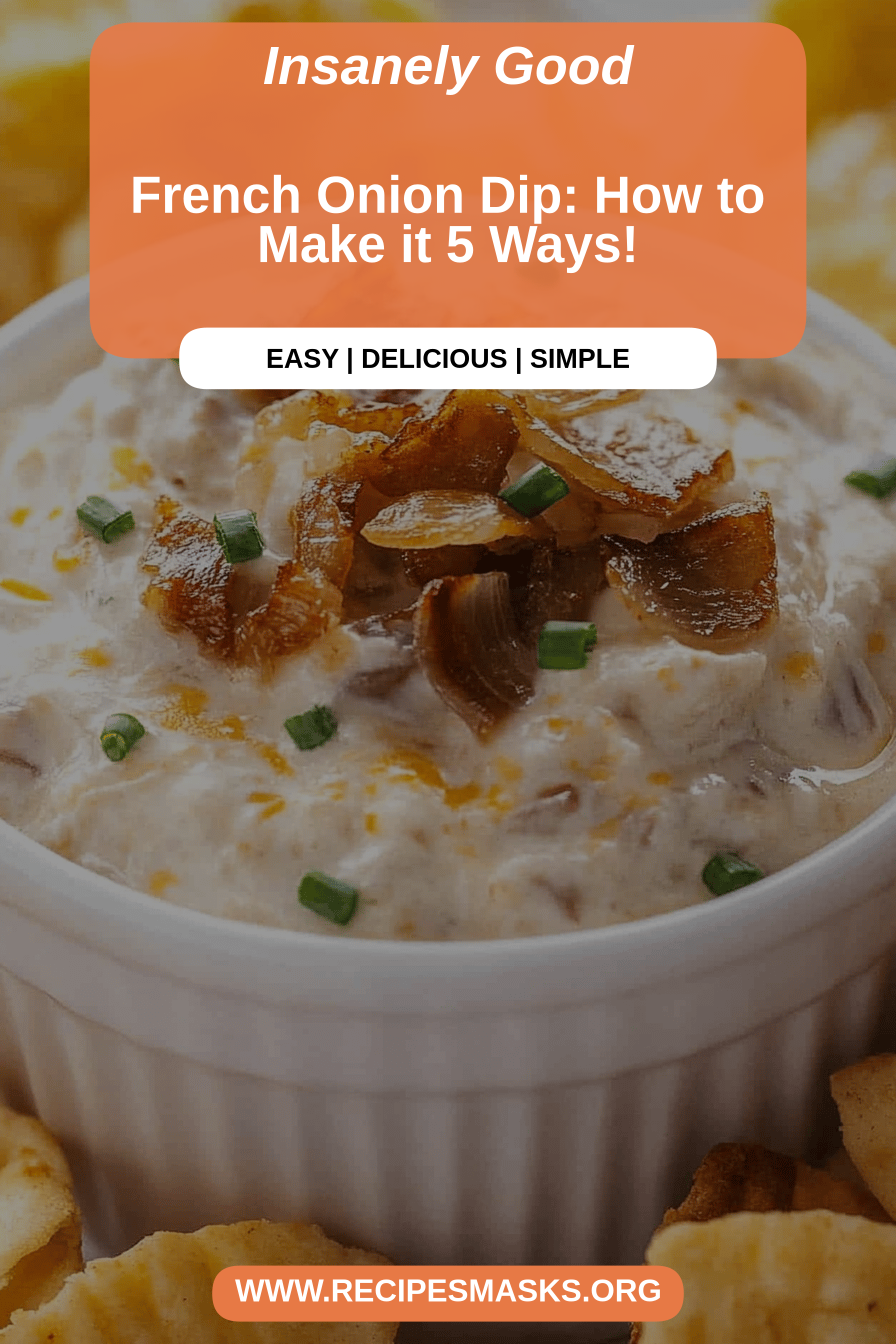 French onion dip final dish beautifully presented and ready to serve