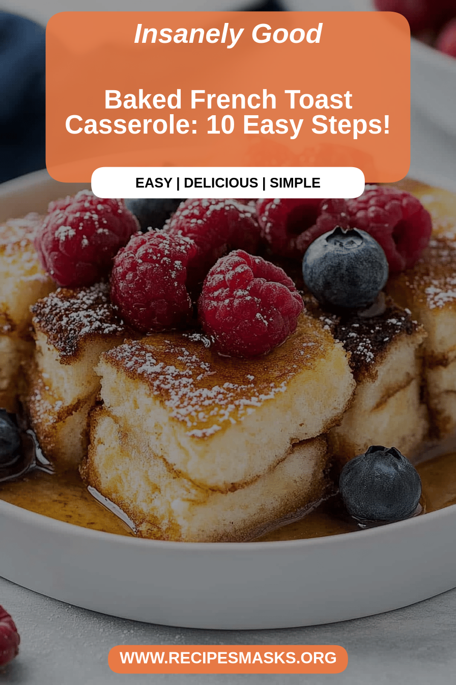 French toast casserole final dish beautifully presented and ready to serve