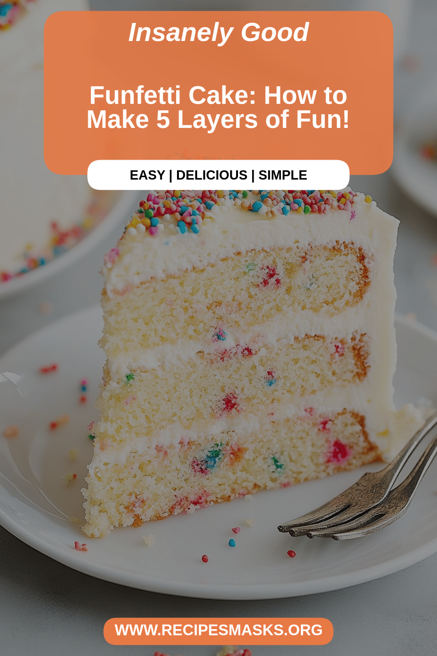 Funfetti cake final dish beautifully presented and ready to serve