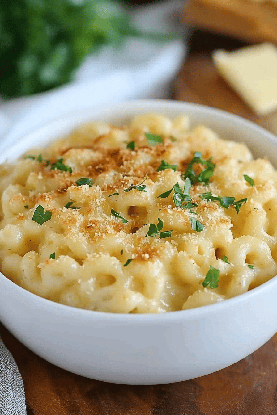 Guinness Mac and Cheese slice on plate showing perfect texture and swirl pattern