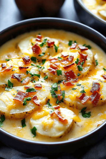 Hasselback potato gratin