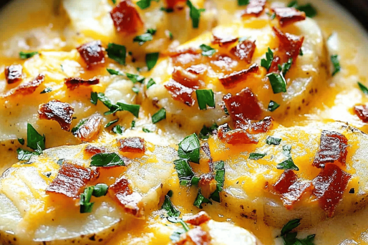Hasselback potato gratin