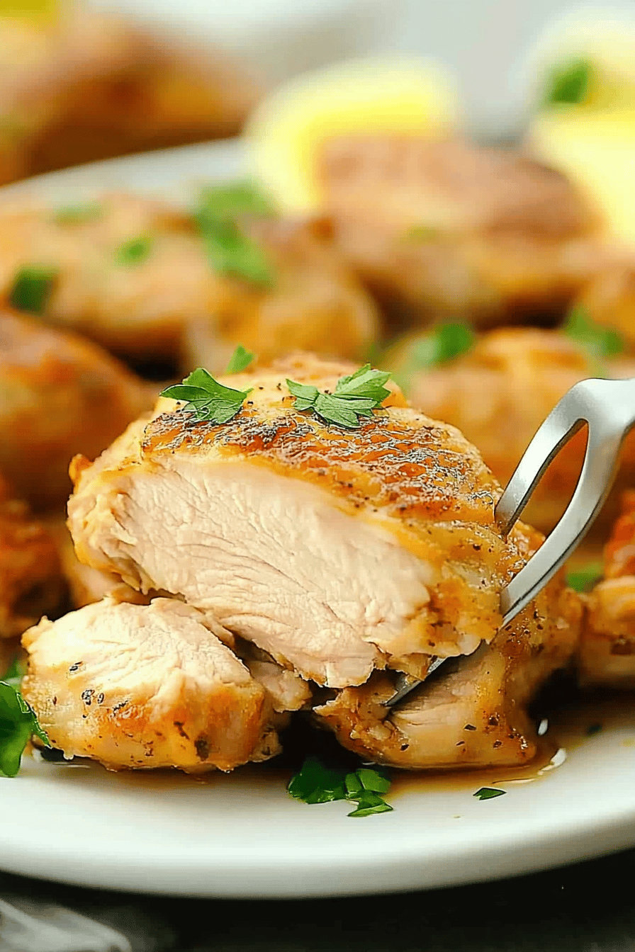Instant Pot Chicken Thighs ingredients organized and measured on kitchen counter