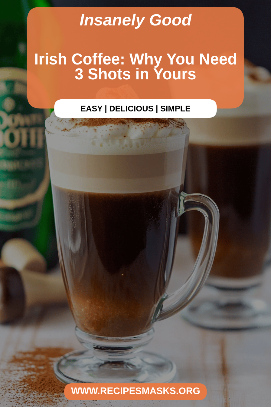 Irish Coffee final dish beautifully presented and ready to serve