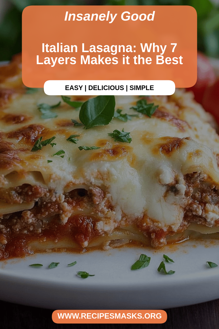 Italian Lasagna final dish beautifully presented and ready to serve