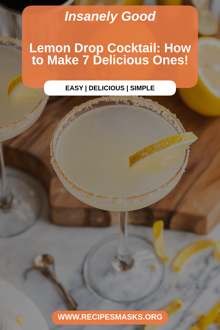Lemon Drop Cocktail final dish beautifully presented and ready to serve