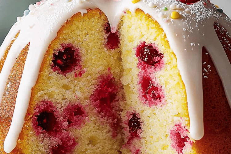 Lemon Raspberry Bundt Cake