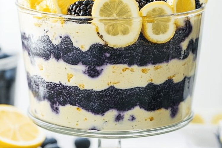 Lemon blueberry trifle