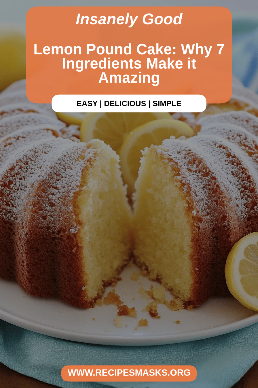 Lemon pound cake final dish beautifully presented and ready to serve