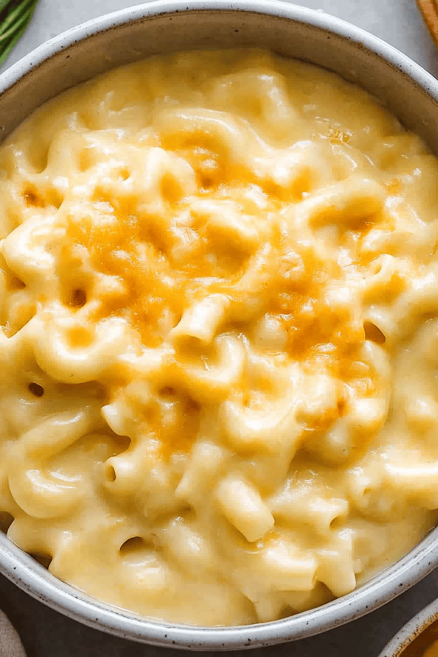 Macaroni and cheese recipe ingredients organized and measured on kitchen counter