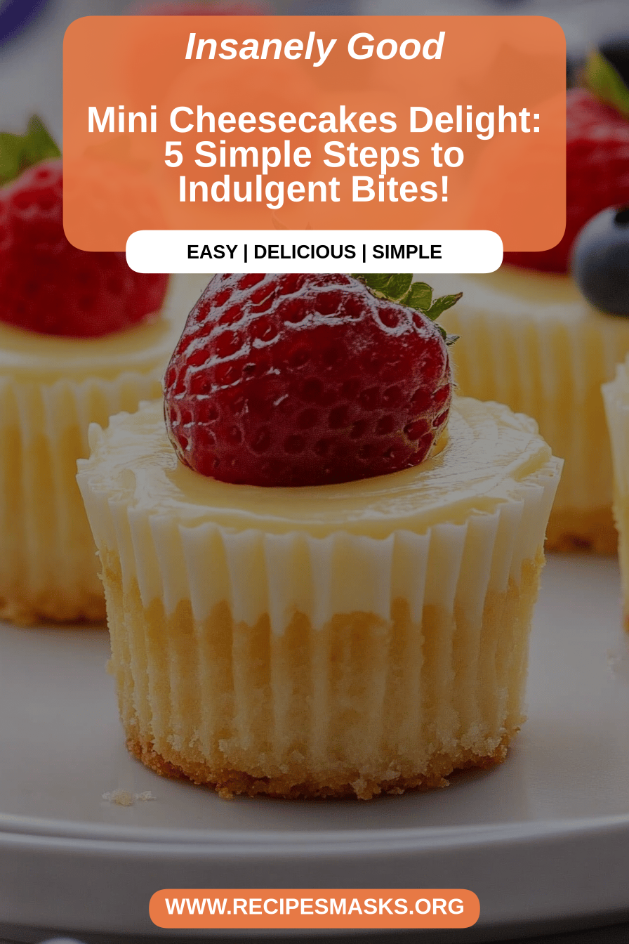 Mini Cheesecakes Recipe final dish beautifully presented and ready to serve