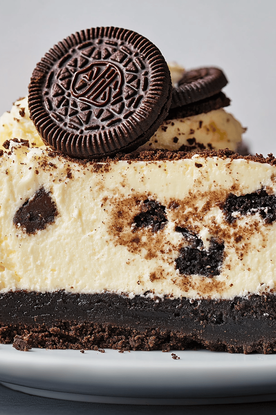 Oreo cheesecake ingredients organized and measured on kitchen counter
