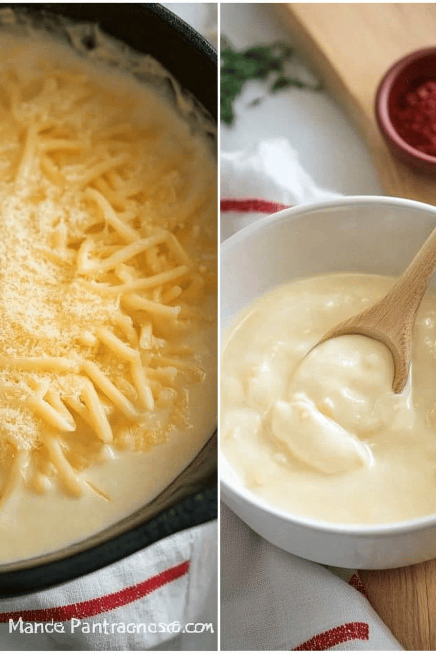 Panera mac and cheese slice on plate showing perfect texture and swirl pattern