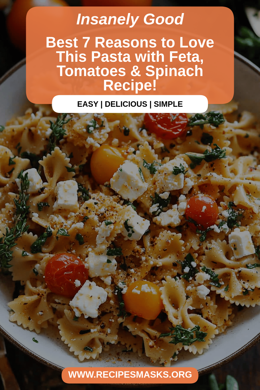 Pasta with Feta Recipe final dish beautifully presented and ready to serve
