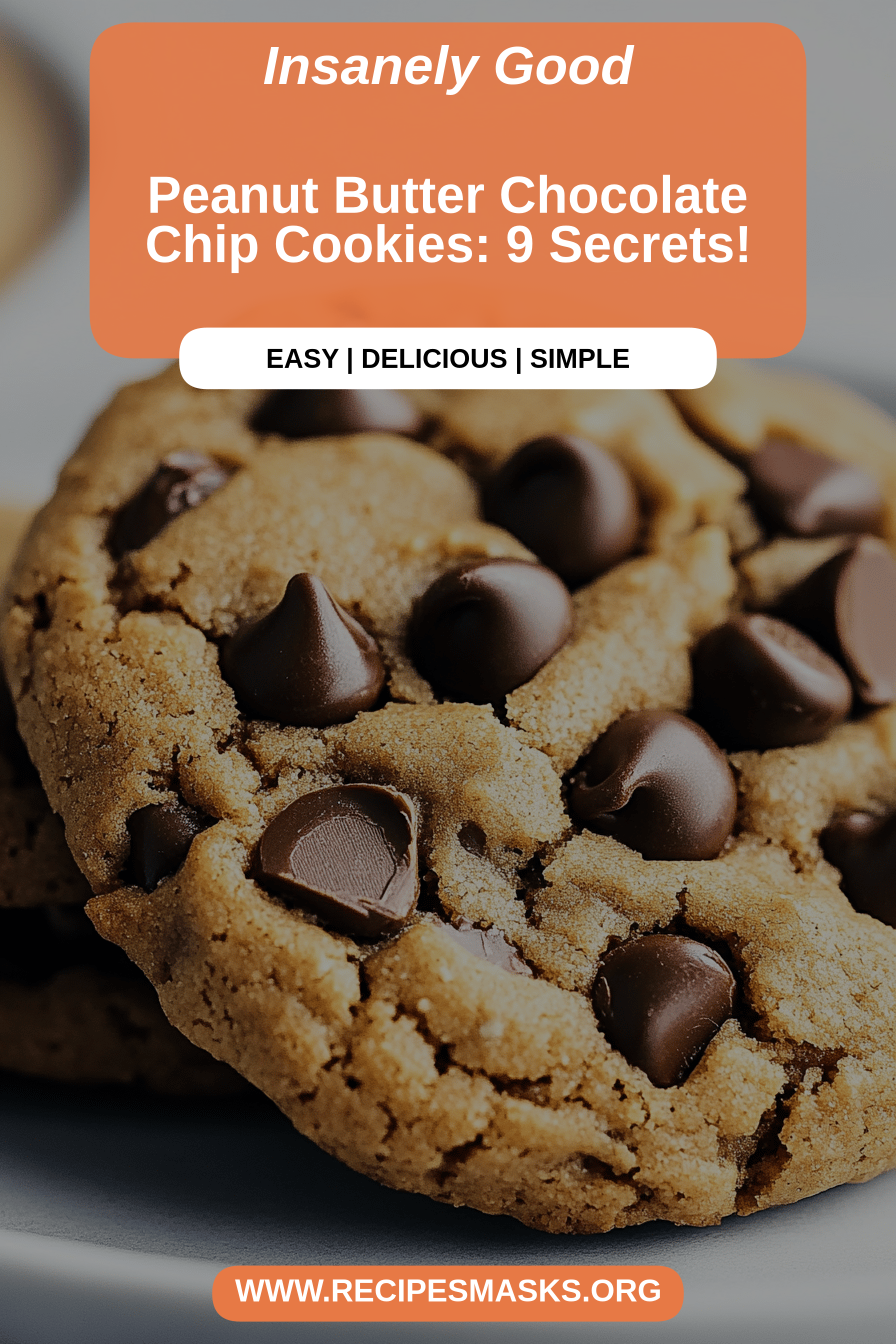 Peanut Butter Chocolate Chip Cookies final dish beautifully presented and ready to serve