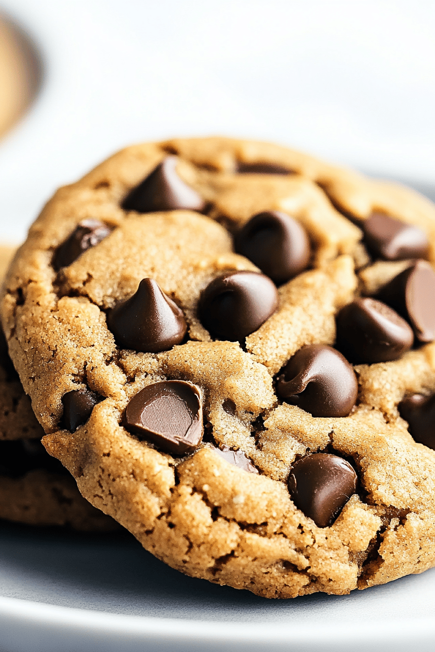 Peanut Butter Chocolate Chip Cookies ingredients organized and measured on kitchen counter