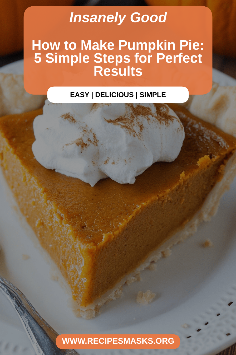 Pumpkin Pie Recipe final dish beautifully presented and ready to serve