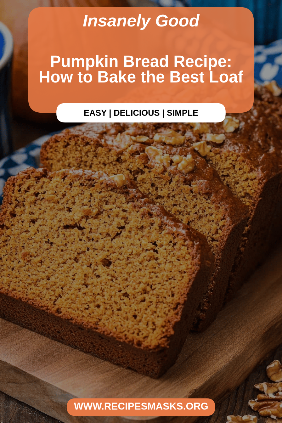 Pumpkin bread recipe final dish beautifully presented and ready to serve