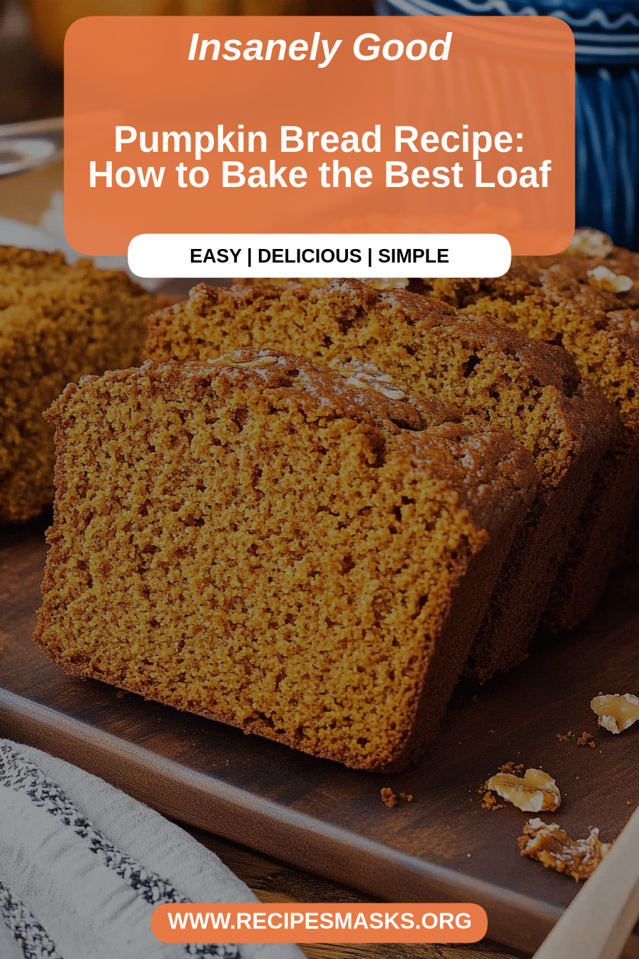 Pumpkin bread recipe final dish beautifully presented and ready to serve