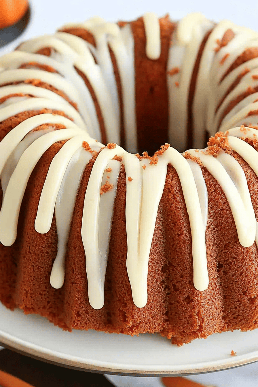 Pumpkin bundt cake ingredients organized and measured on kitchen counter