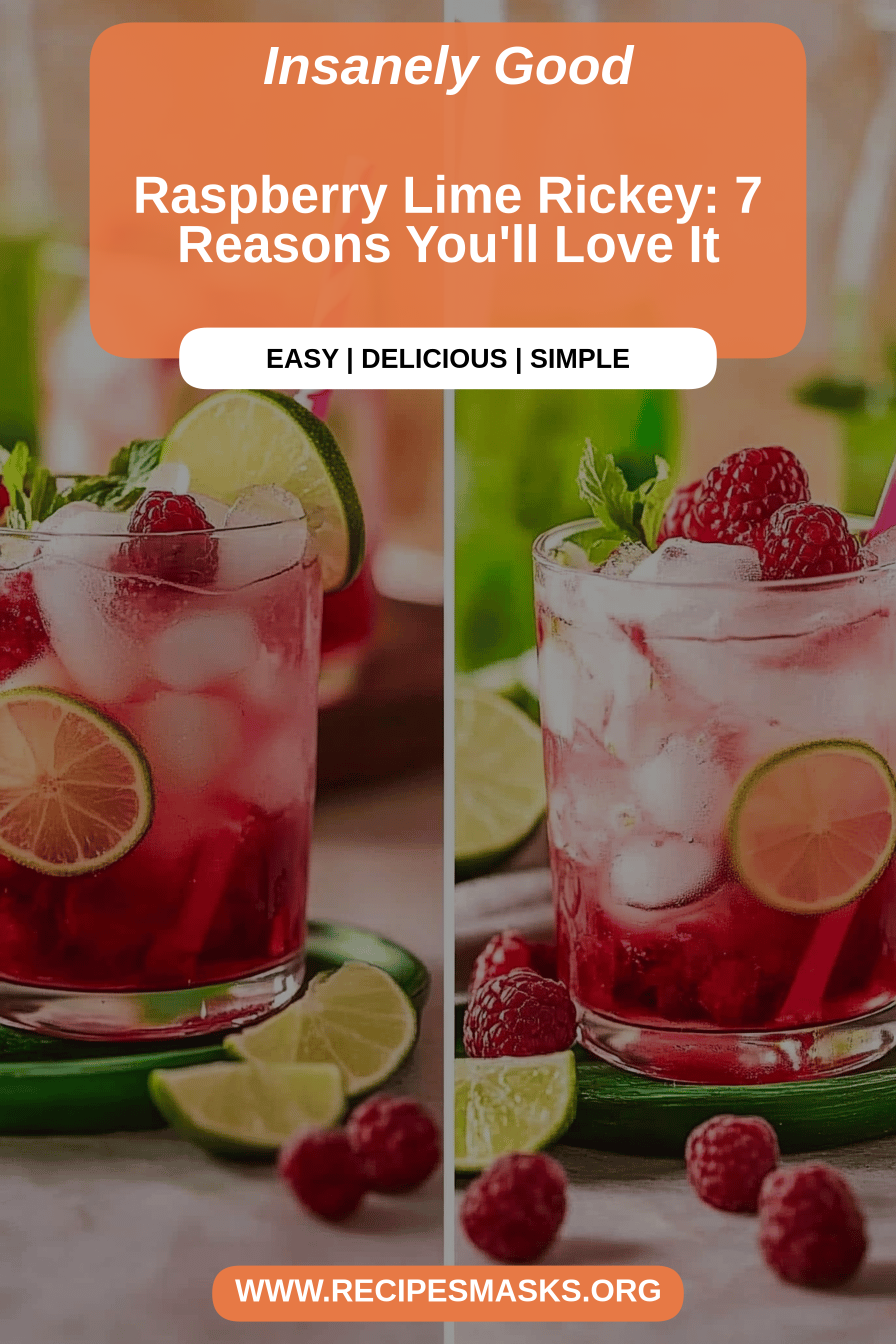 Raspberry Lime Rickey final dish beautifully presented and ready to serve