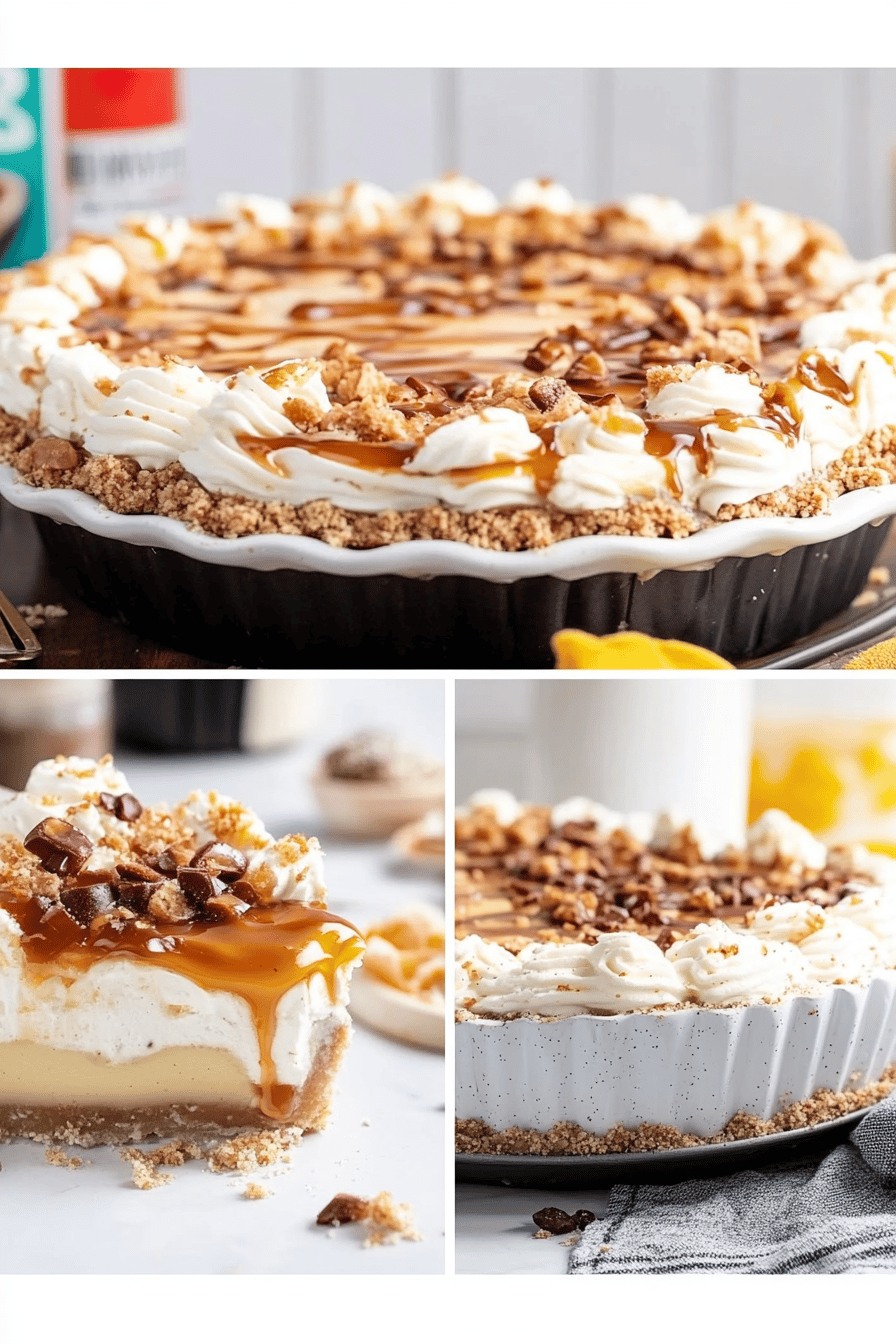 Salted Caramel Pie slice on plate showing perfect texture and swirl pattern
