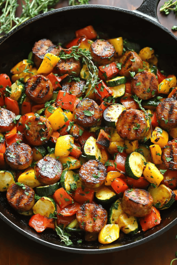Sausage and Veggies Skillet