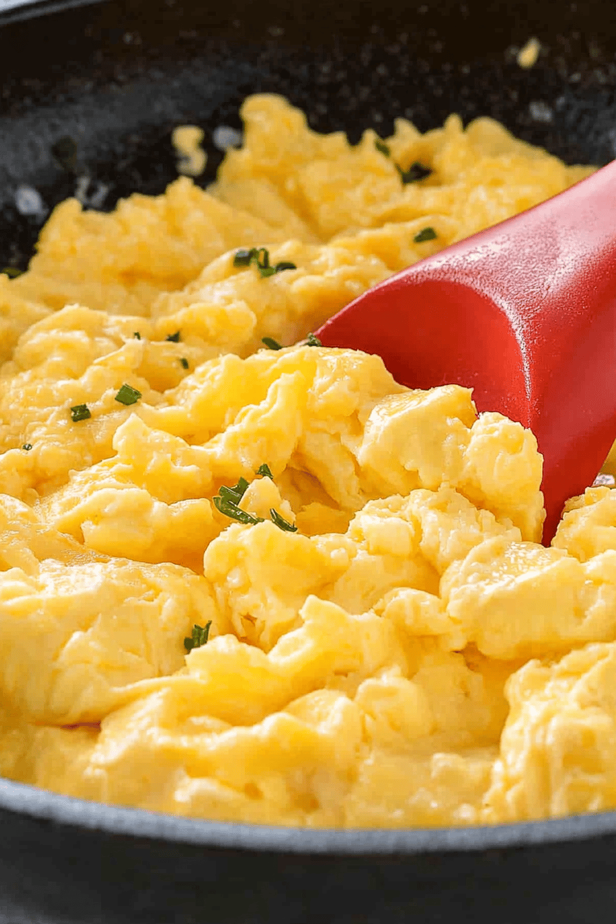 Scrambled eggs ingredients organized and measured on kitchen counter