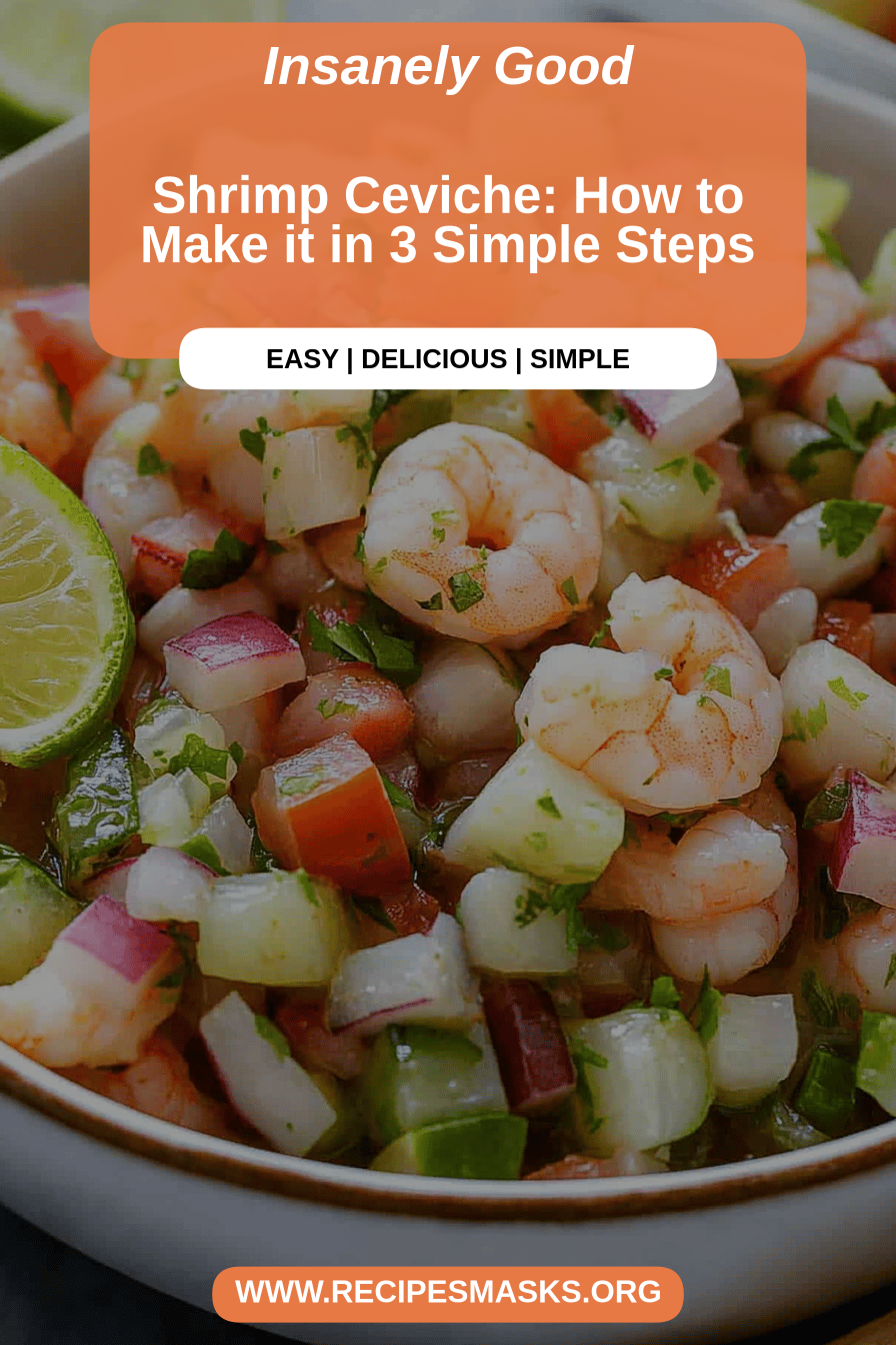 Shrimp ceviche final dish beautifully presented and ready to serve
