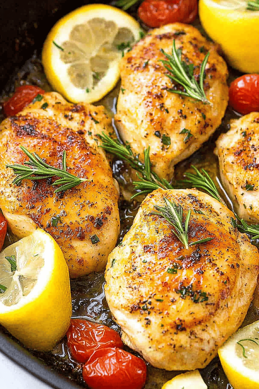 Spiced lemon chicken slice on plate showing perfect texture and swirl pattern