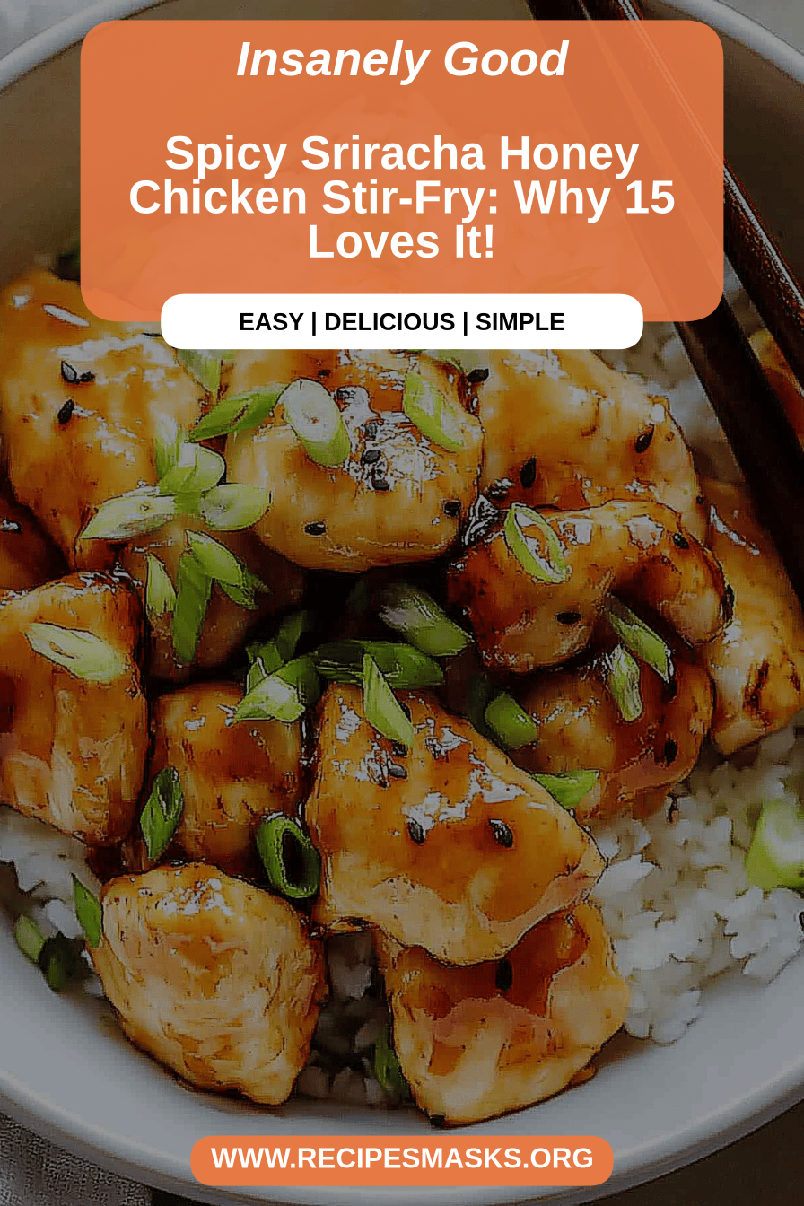 Sriracha honey chicken final dish beautifully presented and ready to serve