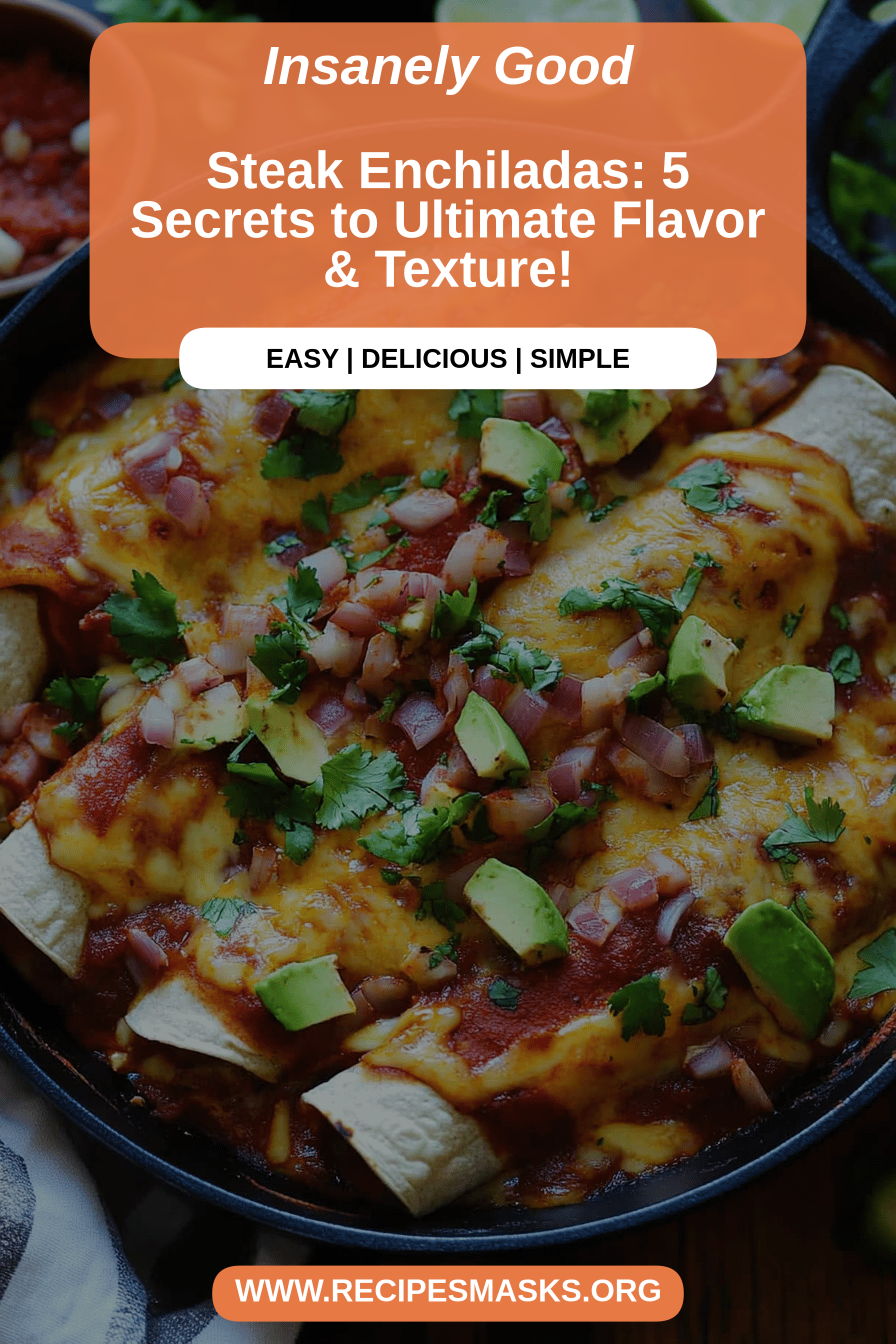 Steak Enchiladas Recipe final dish beautifully presented and ready to serve