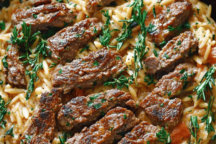 Steak Orzo