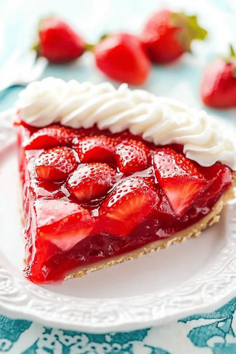 Strawberry jello pie