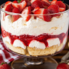 Strawberry shortcake trifle