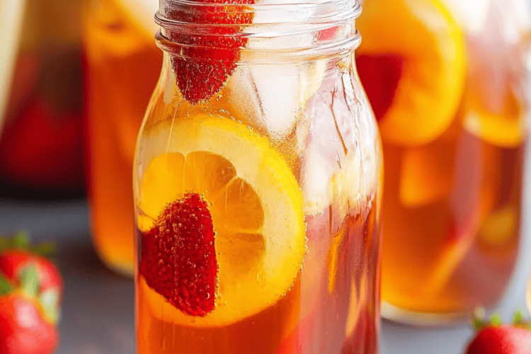 Strawberry sweet tea