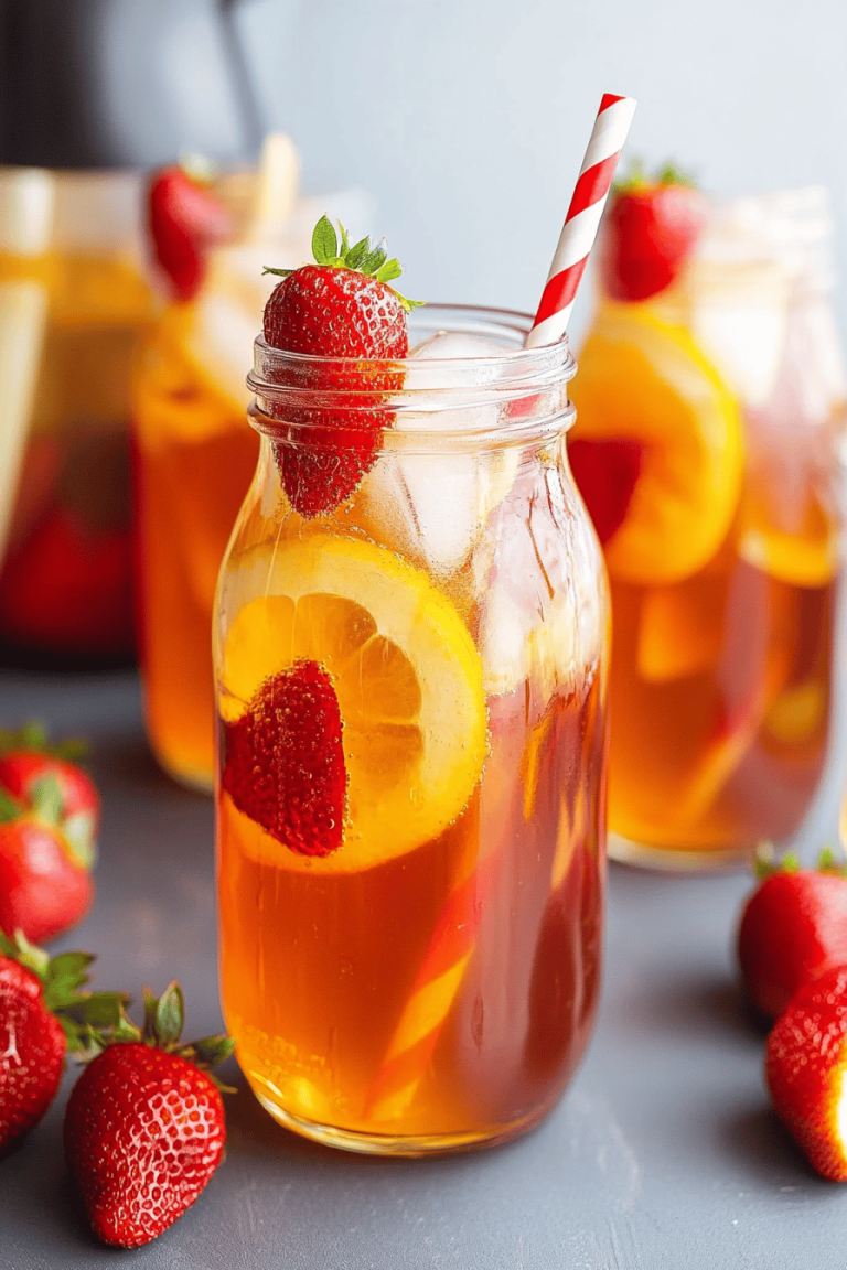 Strawberry sweet tea