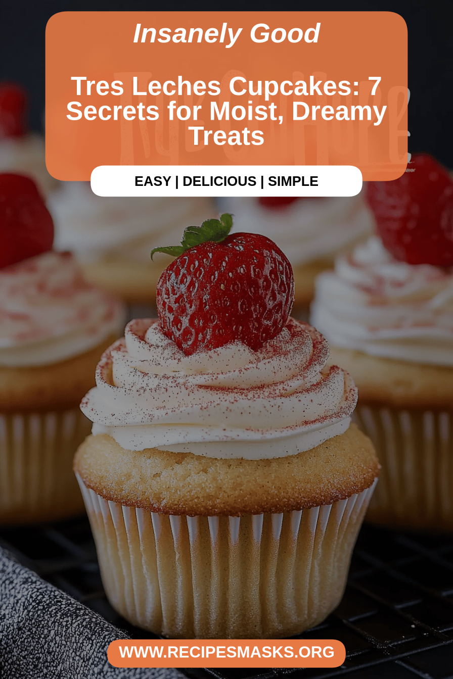 Tres Leches Cupcakes final dish beautifully presented and ready to serve