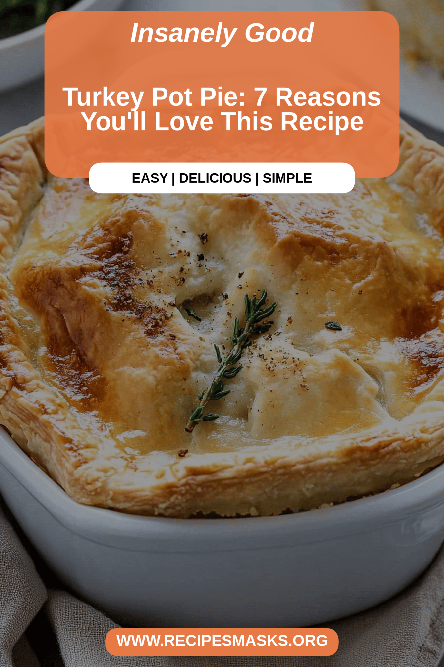 Turkey pot pie final dish beautifully presented and ready to serve