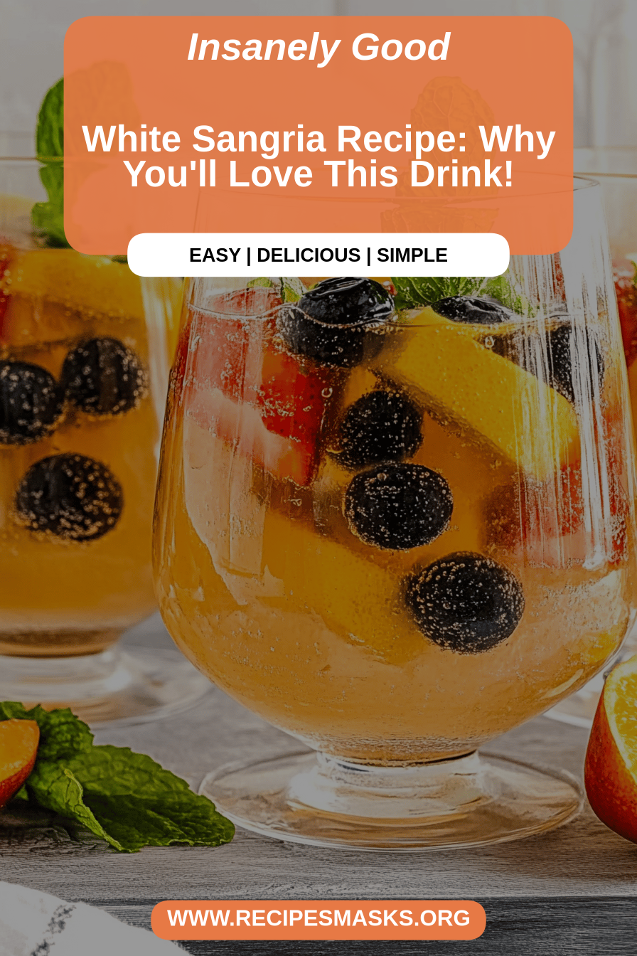 White Sangria final dish beautifully presented and ready to serve