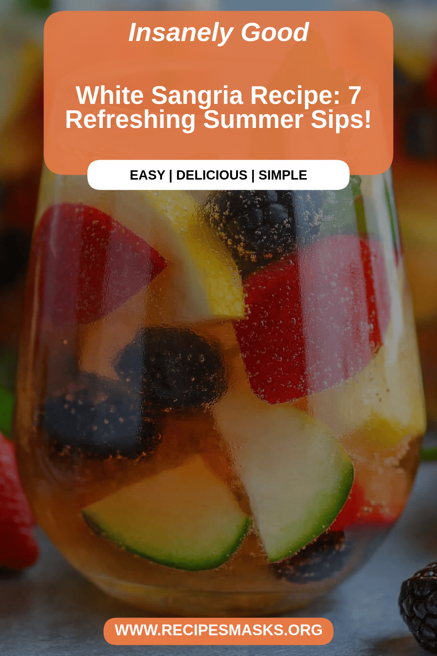 White Sangria Recipe final dish beautifully presented and ready to serve