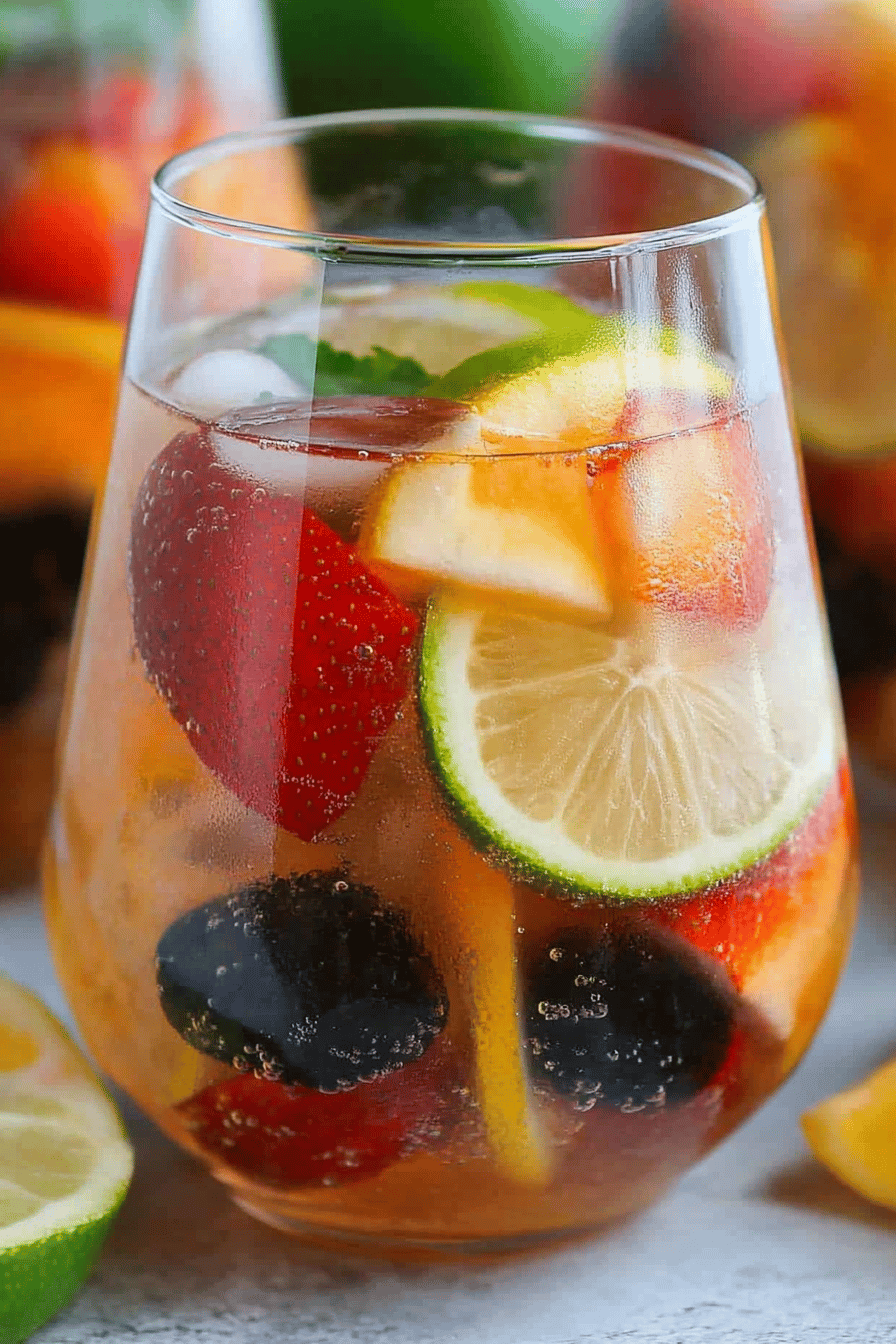 White Sangria Recipe slice on plate showing perfect texture and swirl pattern