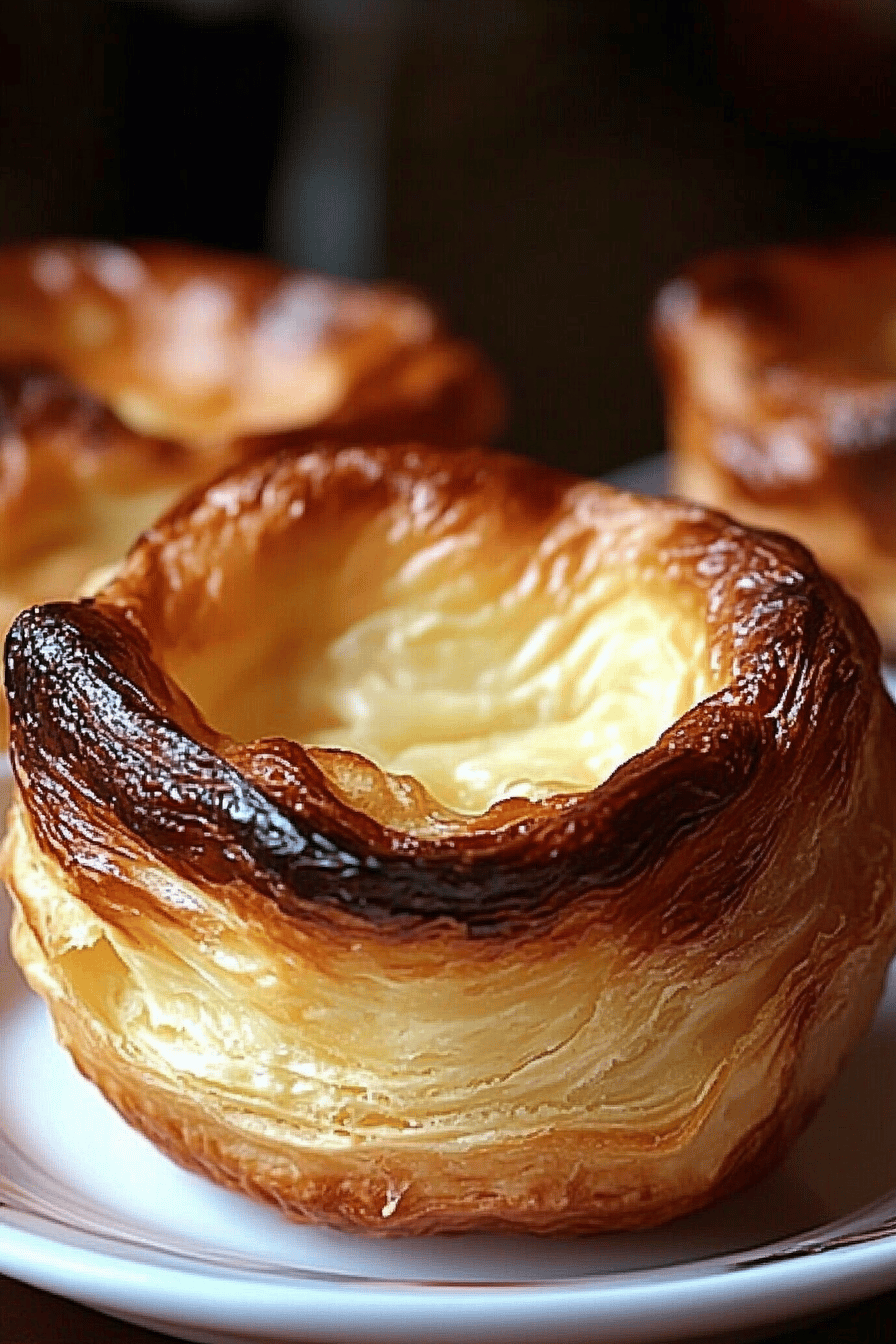 Yorkshire pudding slice on plate showing perfect texture and swirl pattern
