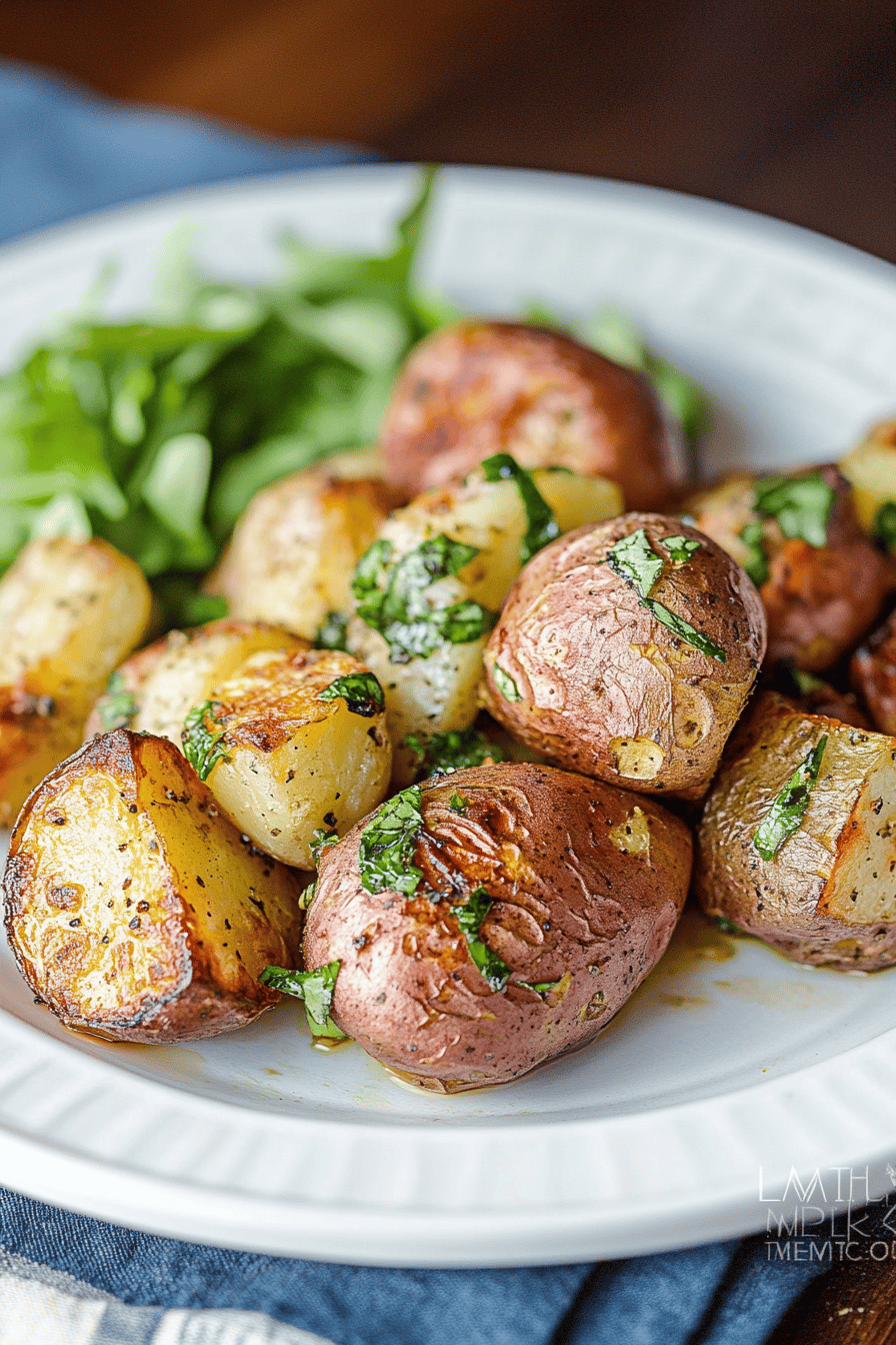 air fryer potatoes ingredients organized and measured on kitchen counter