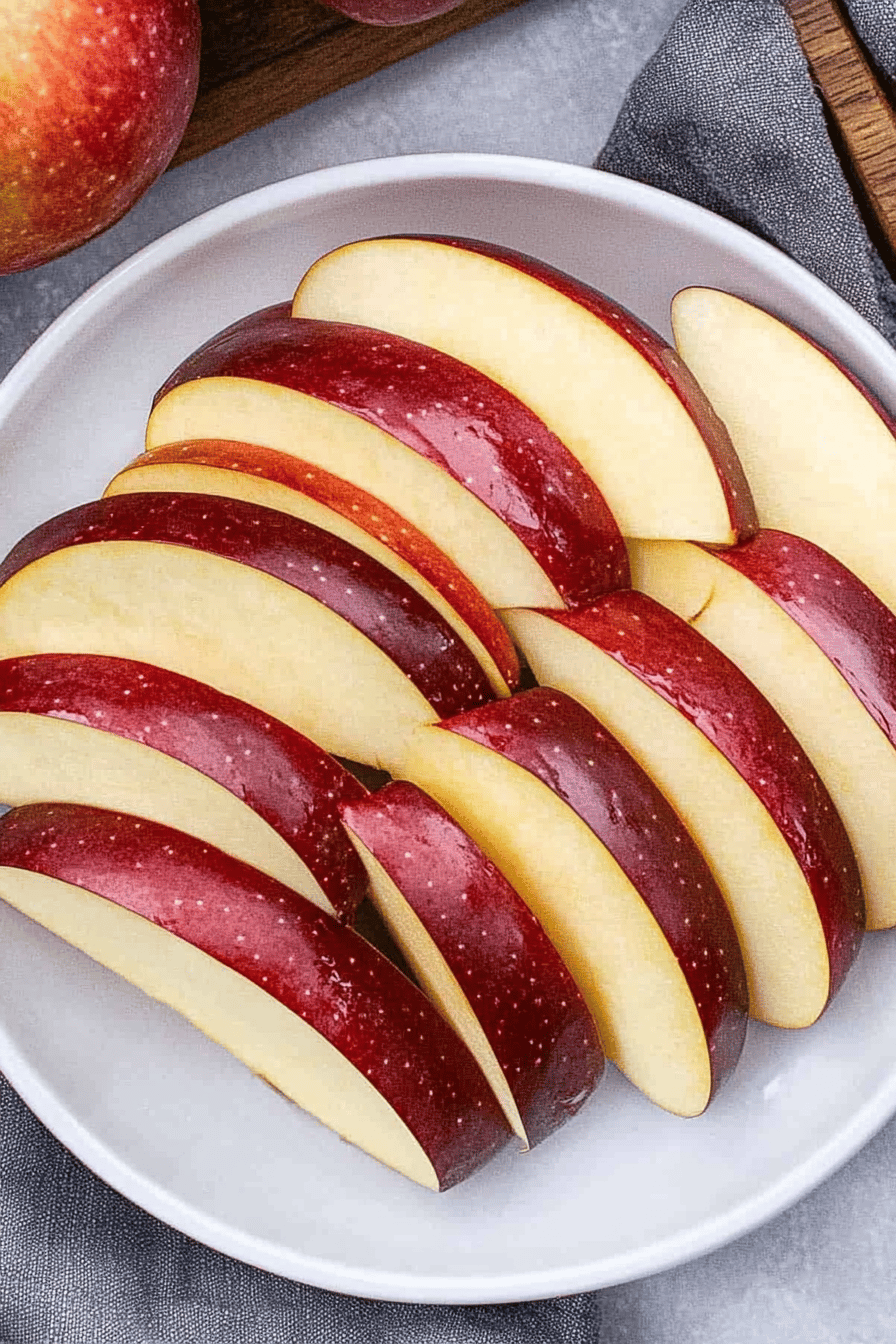 A beautifully sliced piece of apple pie, showcasing vibrant, unblemished apple filling