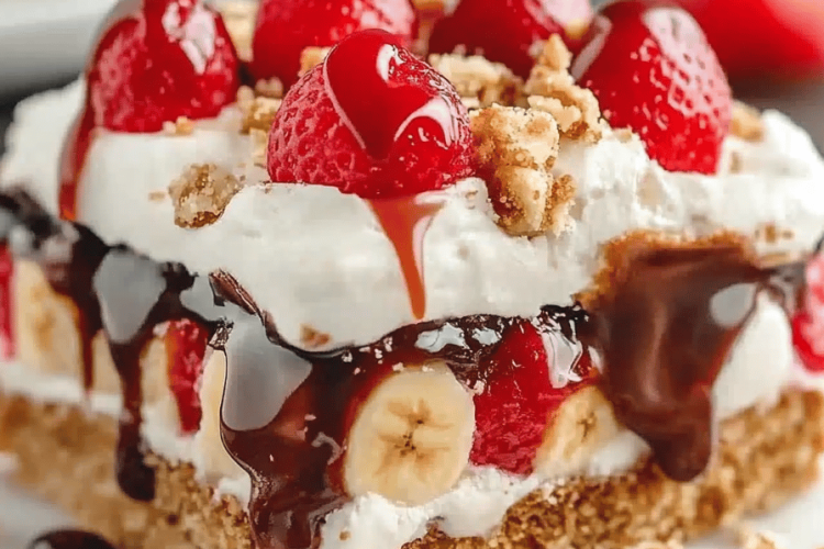 banana split cake