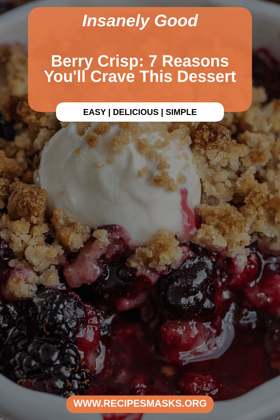 berry crisp final dish beautifully presented and ready to serve